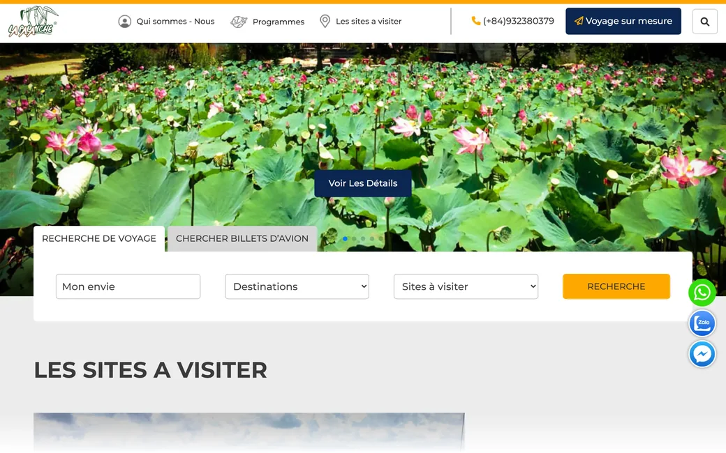 Page d'accueil du site de La Palanche